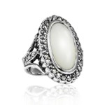 Mother of Pearl Oval with Marcasite Ring